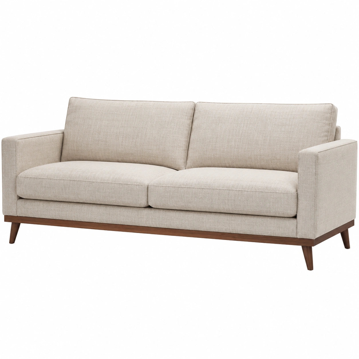Divano in legno e poliestere beige